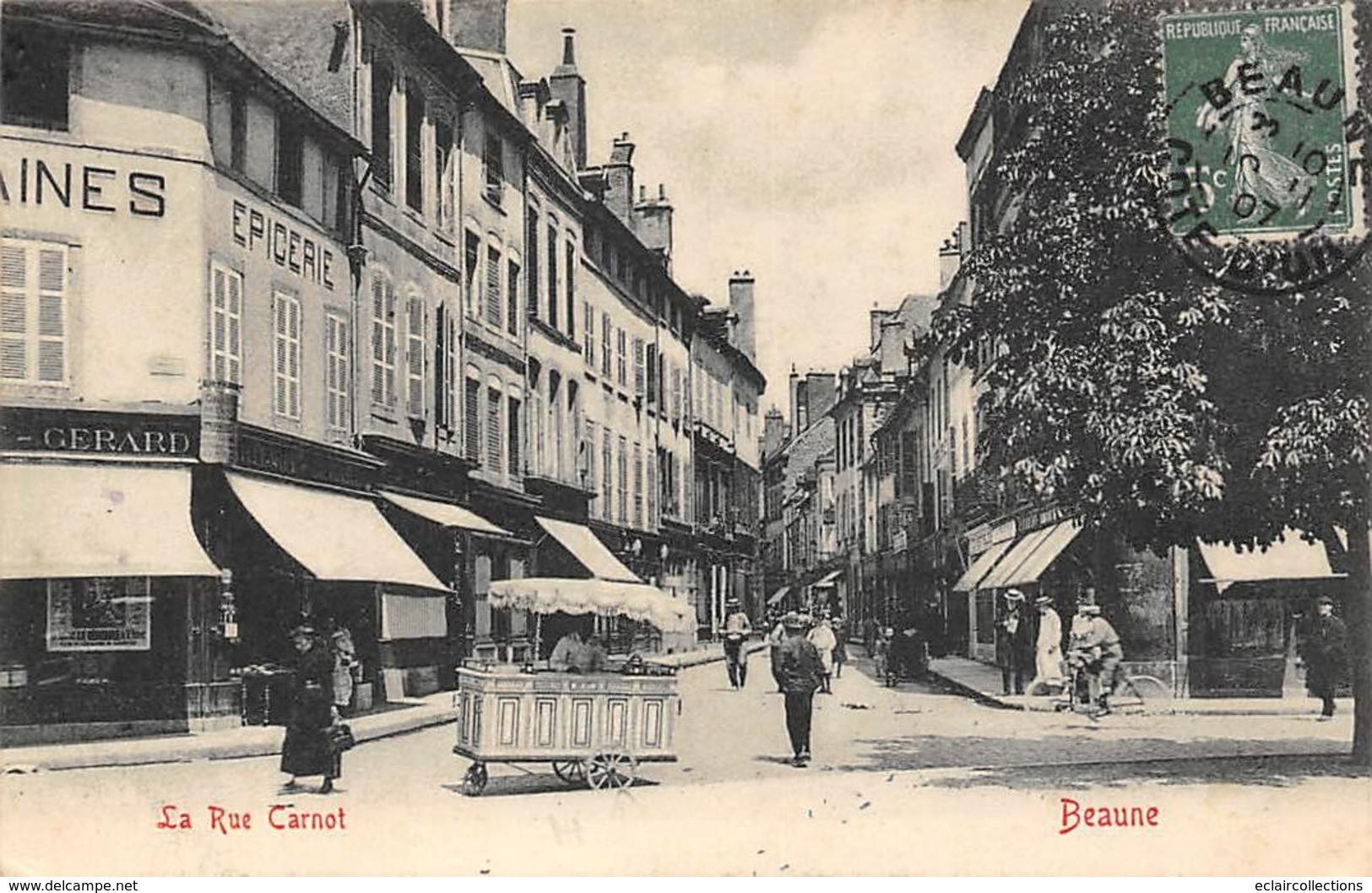 Thème  Métiers .    Marchand De Glace Ambulant .   21  Beaune   Rue Carnot    (voir Scan) - Otros & Sin Clasificación