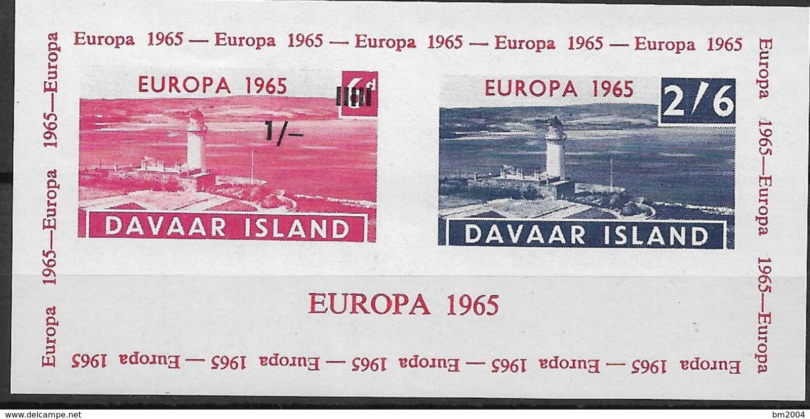 1965 DAVAAR ISLAND EUROPA  PHARE LIGHTHOUSE LEUCHTTURM BLOC**MNH - 1965