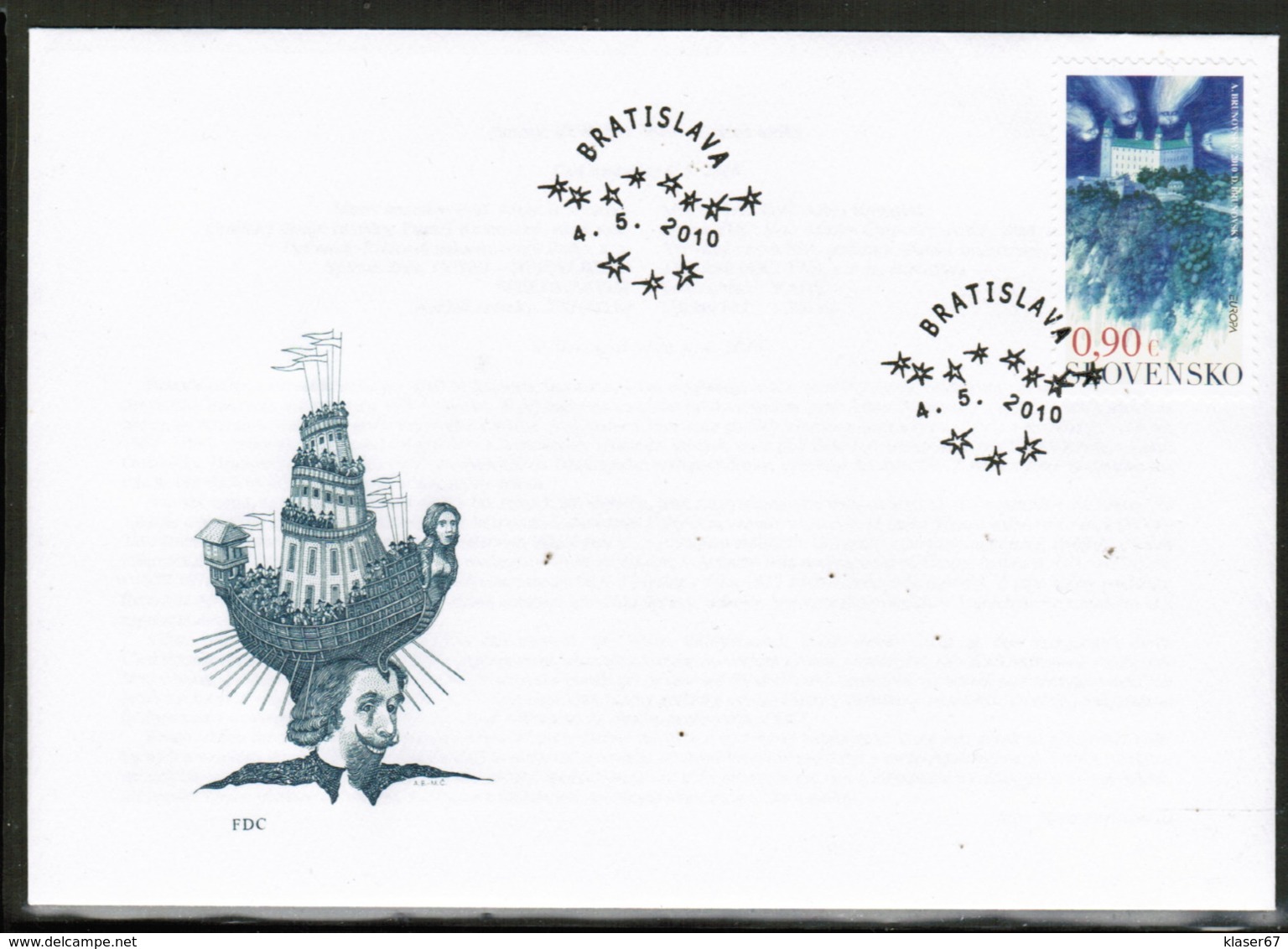 CEPT 2010 SK MI 636 SLOVAKIA FDC - 2010