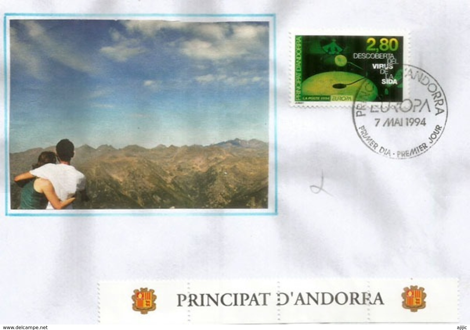 ANDORRA. EUROPA 1994  (Grandes Découvertes Médicales, Virus Du Sida) FDC - Disease