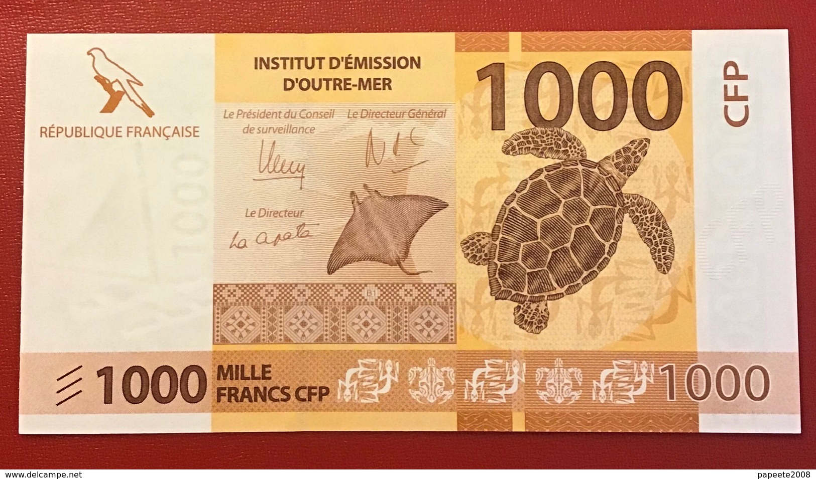 Polynésie Française - 1000 FCFP - 2014 - N° 482427 A1 / Signatures Noyer-de Seze-La Cognata - Neuf  / Jamais Circulé - Papeete (Frans-Polynesië 1914-1985)