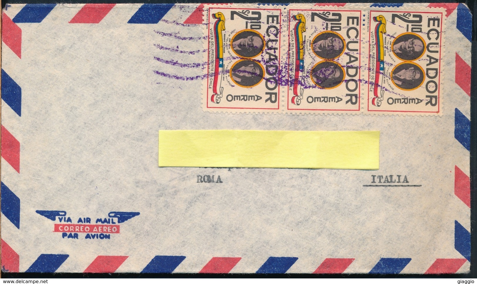 °°° POSTAL HISTORY ECUADOR 1971 °°° - Ecuador