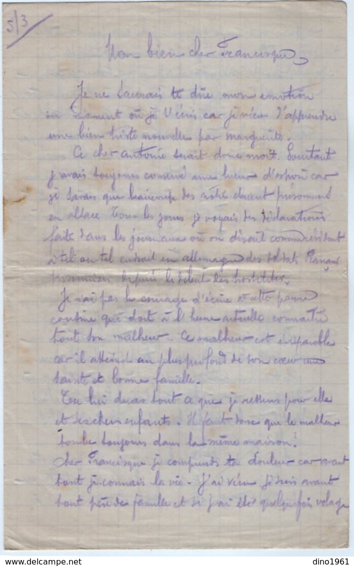 VP15.826 - MILITARIA - Guerre 14 / 18 - Lot de Documents concernant les Soldats POUZET dont Antoine tué à SAINT - DIE