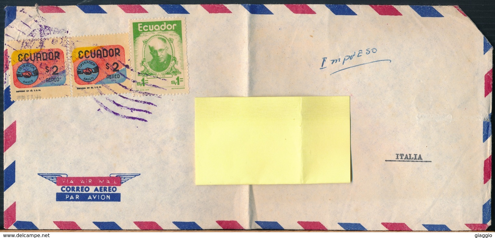 °°° POSTAL HISTORY ECUADOR 1972 °°° - Ecuador