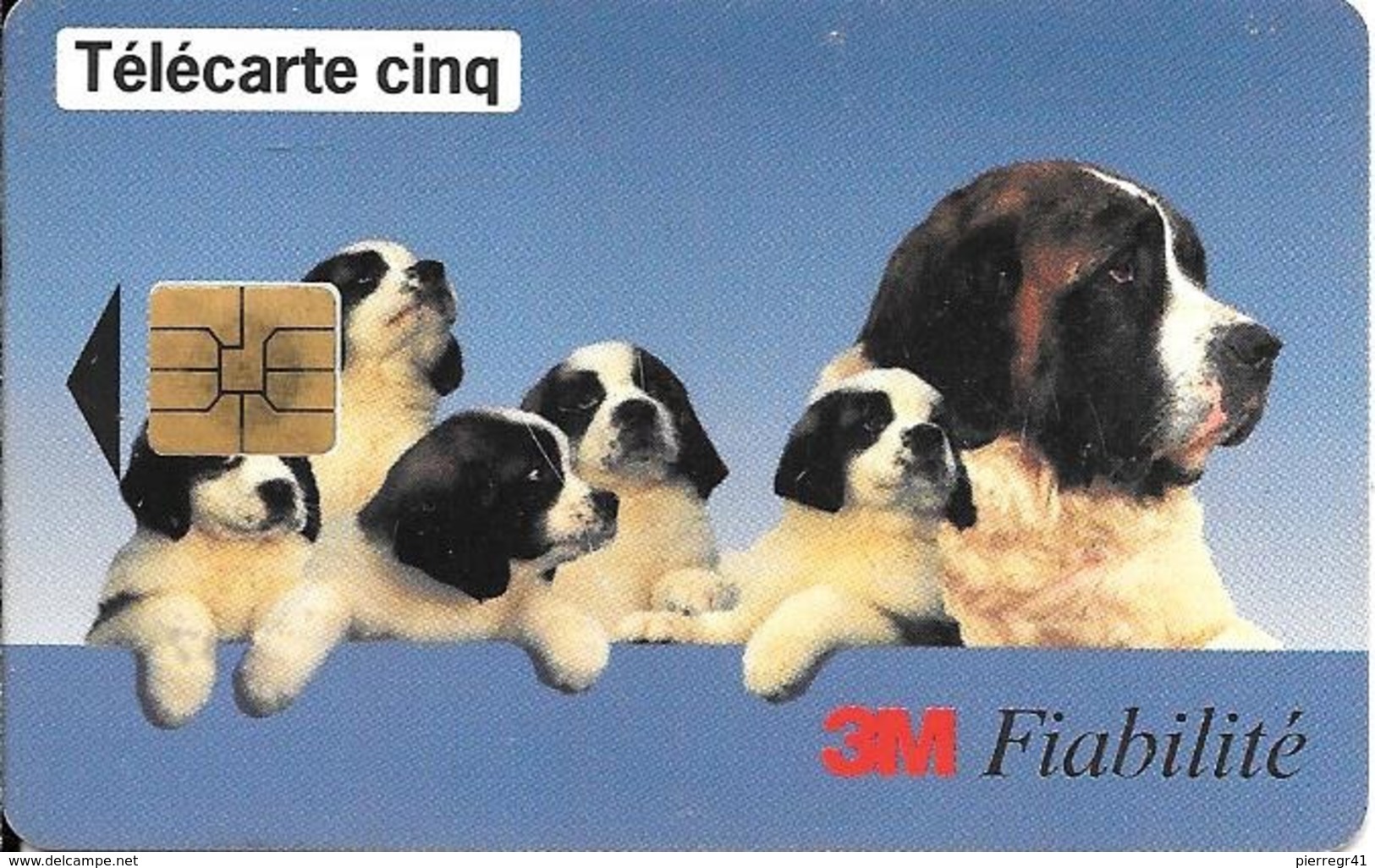 CARTE-PRIVEE-5U-09/95-GN162-SO3-3M-ST  BERNARD-CHIOTS-V°N°Serie A 56015952-TBE - 5 Unités