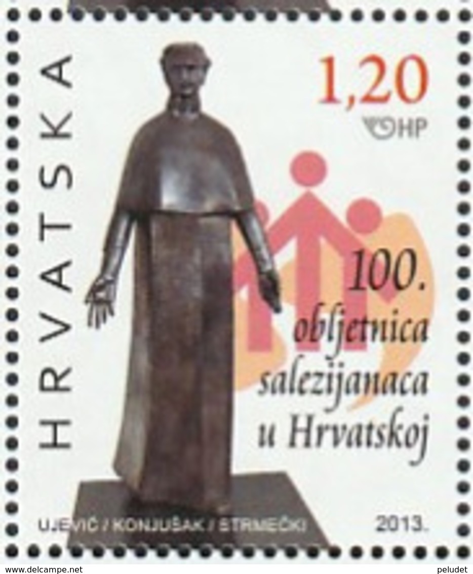 Croatia 2013, 100 Years Salesians 1v Mnh DON BOSCO - Croacia