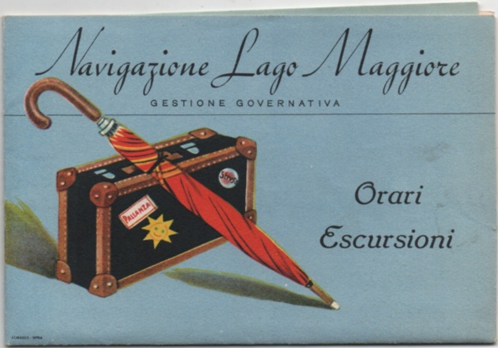 Navigazione Lago Maggiore: Depliant Turistico Del 1951 Con Cartina Geografica Ed Immagini Dei Traghetti - Dépliants Turistici