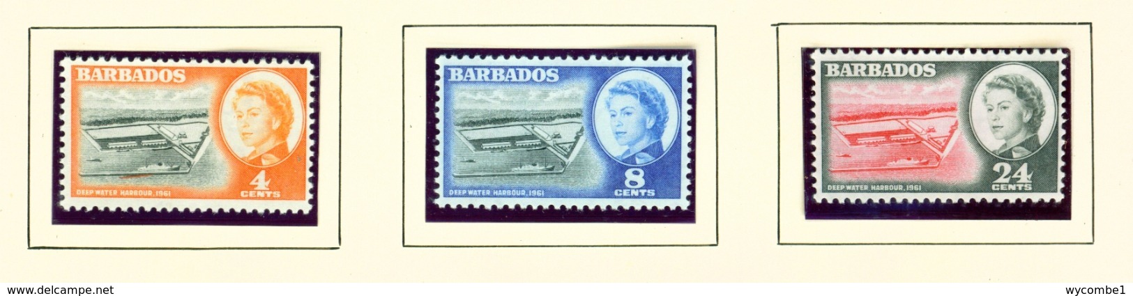 BARBADOS  -  1961 Deep Water Harbour Set Unmounted/Never Hinged Mint - Barbados (...-1966)