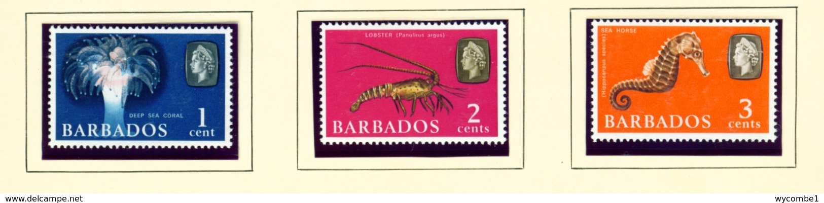 BARBADOS  -  1965 Definitives Set Unmounted/Never Hinged Mint - Barbados (...-1966)