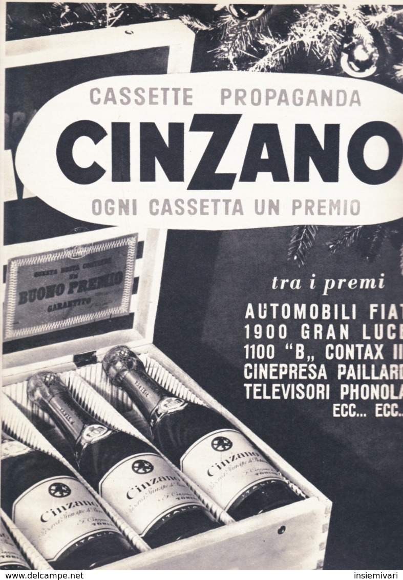 (pagine-pages)PUBBLICITA' CINZANO  Tempo1953. - Altri & Non Classificati