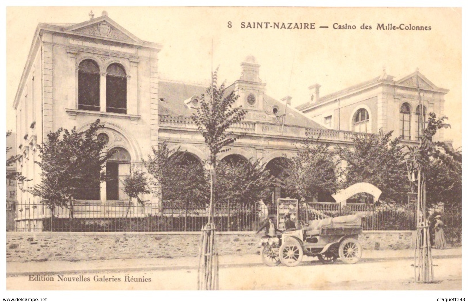 8  ST NAZAIRE   CASINO DES MILLE-COLONNES     AUTOMOBILE    CARTE ANIMEE - Saint Nazaire