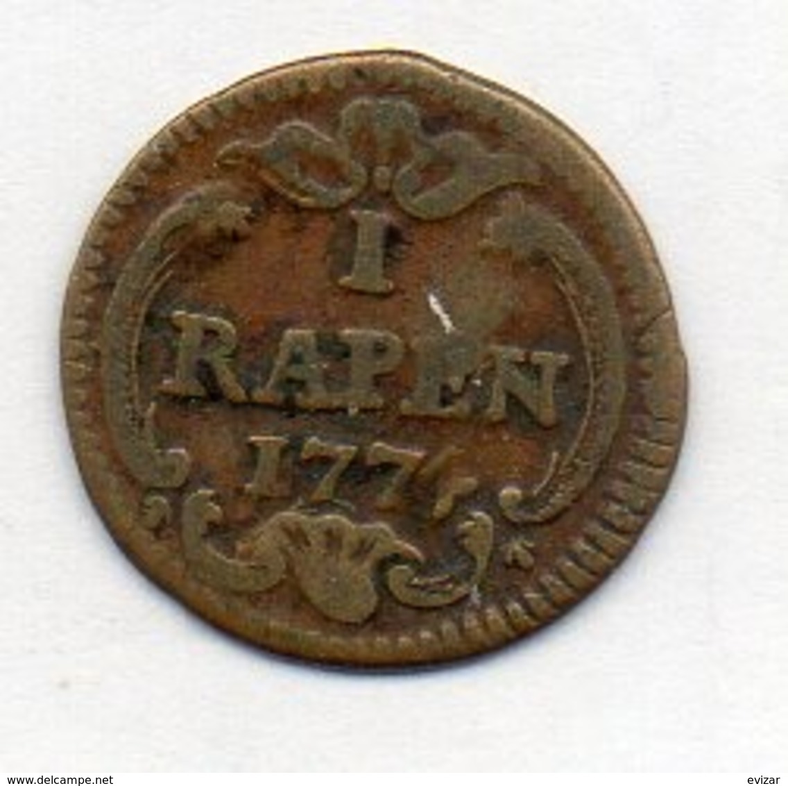 Suisse Canton LUZERN, 1 Rappen`, Copper, 1774, KM #75 - Andere & Zonder Classificatie