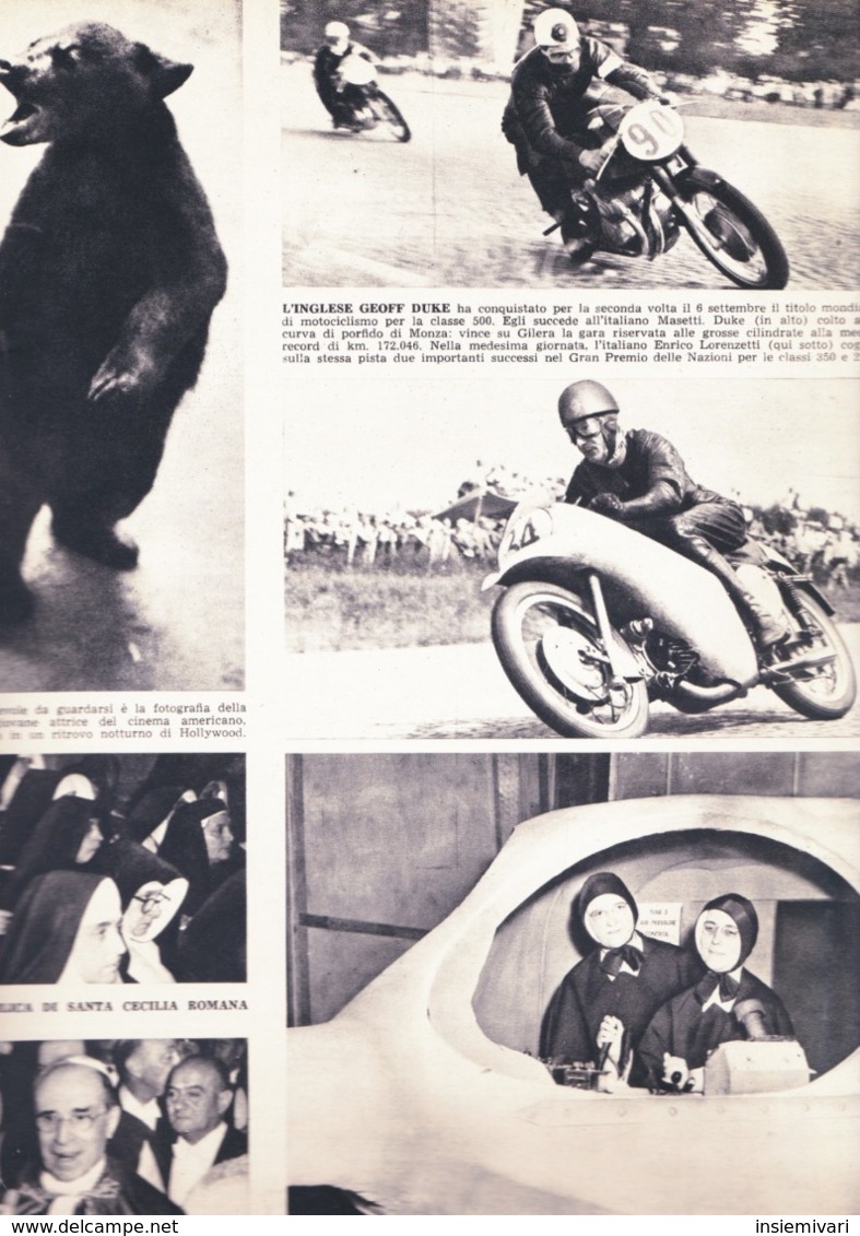 (pagine-pages)GEOFF DUKE Su GILERA  Tempo1953. - Altri & Non Classificati