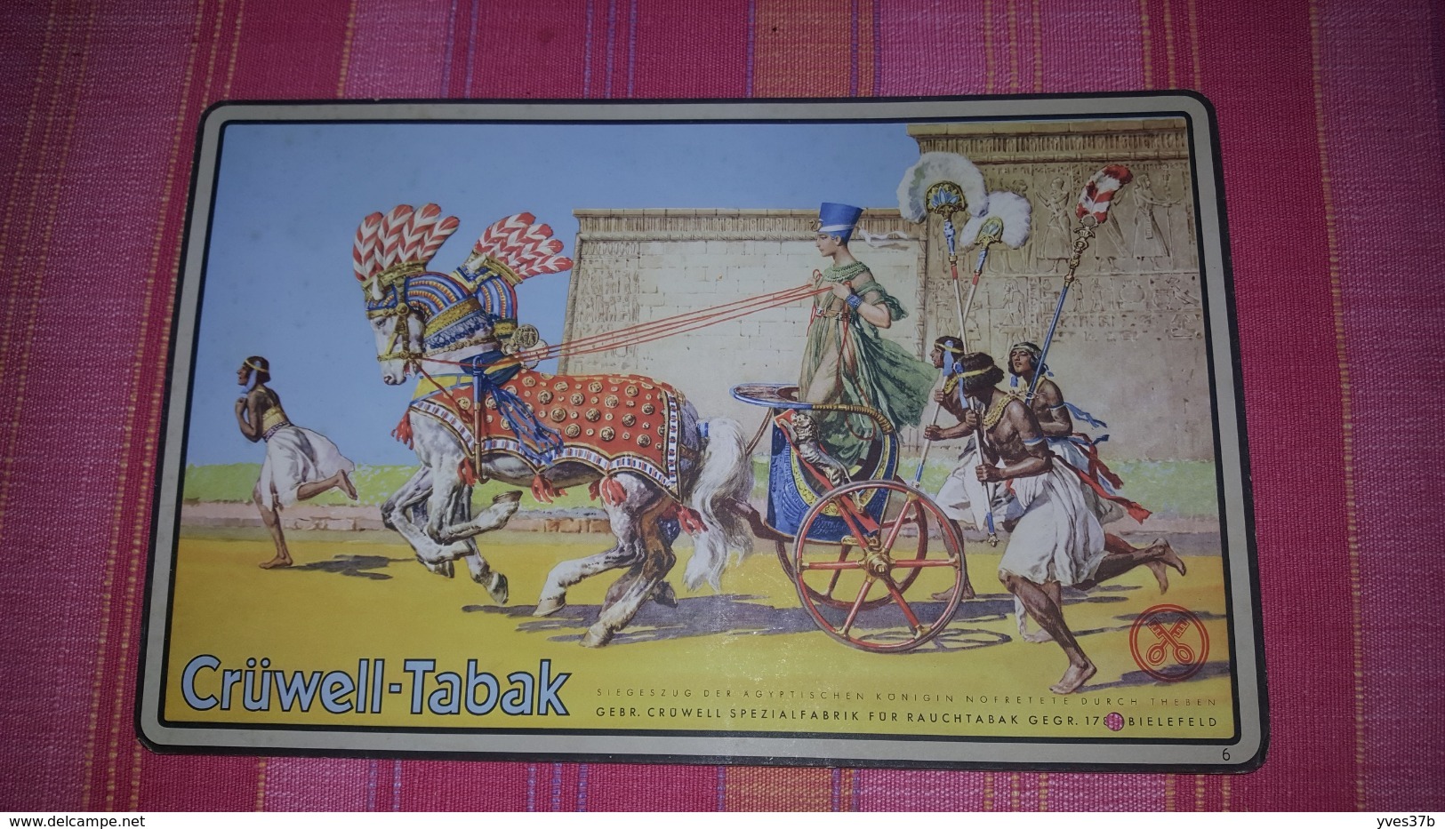 CRUWELL-TABAK Plaque Carton 24x38 - 1920 - SUPERBE - Advertising