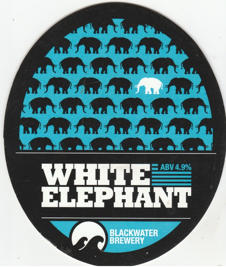 BLACKWATER BREWERY (STOURBRIDGE, ENGLAND) - WHITE ELEPHANT - PUMP CLIP FRONT - Enseignes