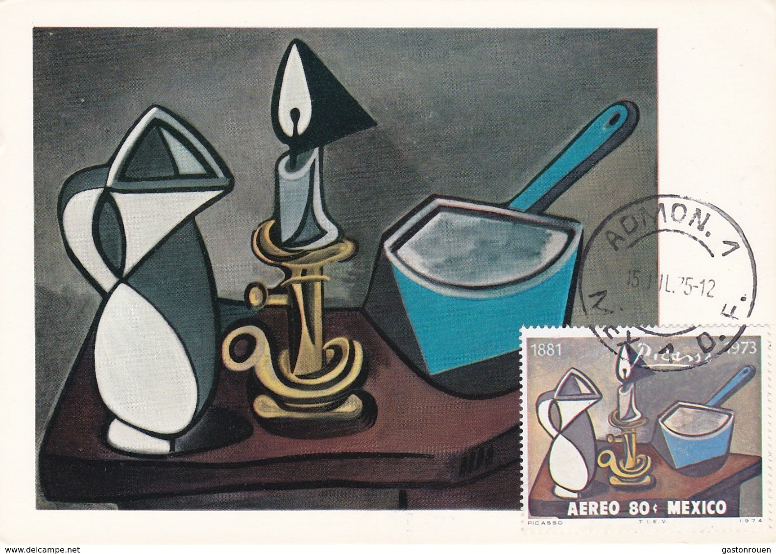 Carte Maximum Peinture Méxique 1975 Picasso - Mexico