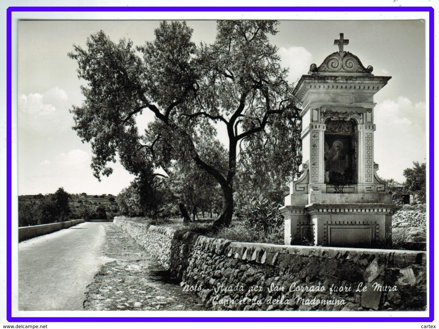 23555   CPM :  NOTO  : Strada Per San Corrado Fuori Le Mura Cappelle Della Madonnina !! Superbe Carte Photo !!! - Siracusa