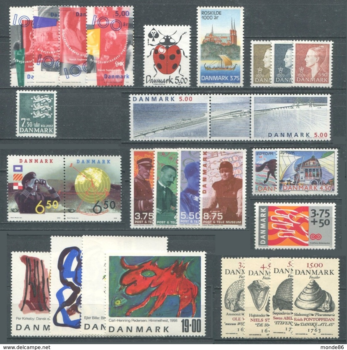 DANEMARK - Année Complète 1998 ** - BF Inclus - Annate Complete