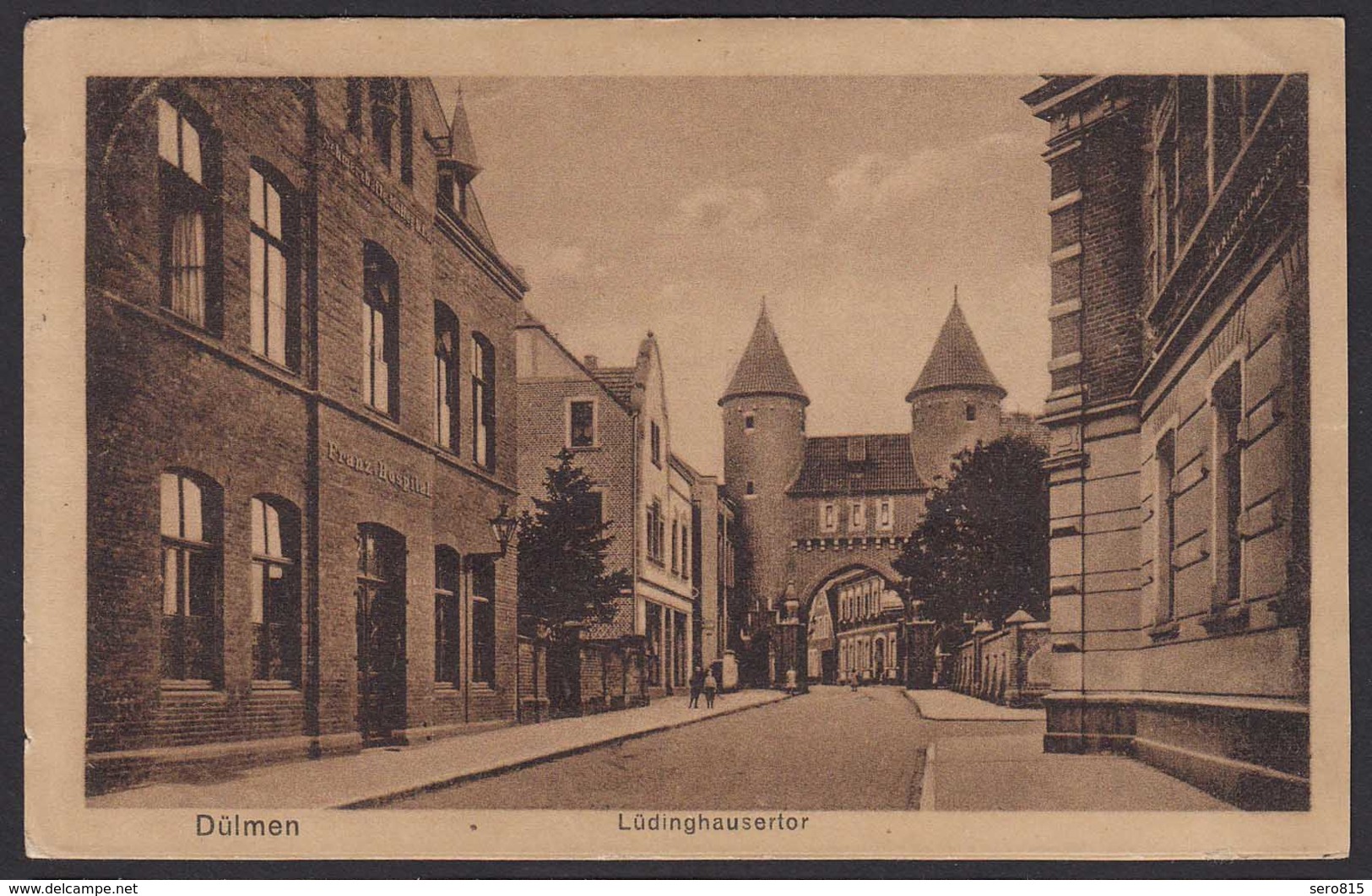 AK Dülmen Bei Coesfeld Lüdinghauser Str. Mit Tor 1925  (20351 - Altri & Non Classificati