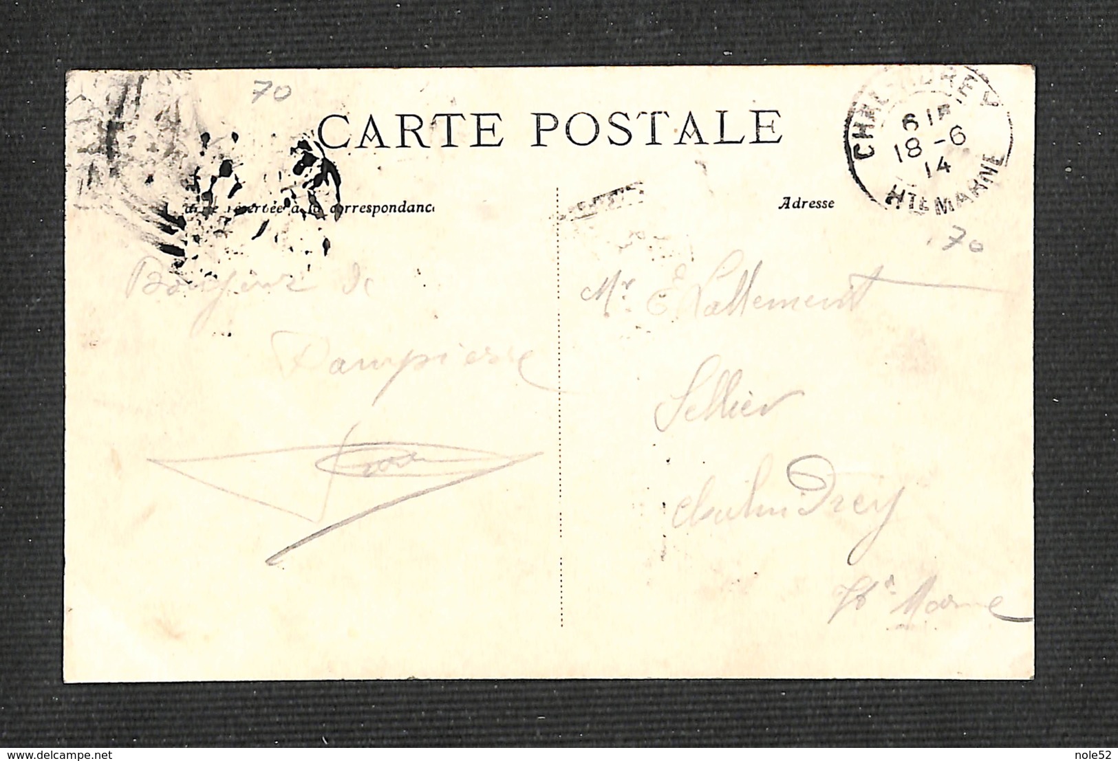70 - DAMPIERRE SUR SALON - Hôtel Coupette - 1914 - RARE ,#70/017 - Autres & Non Classés