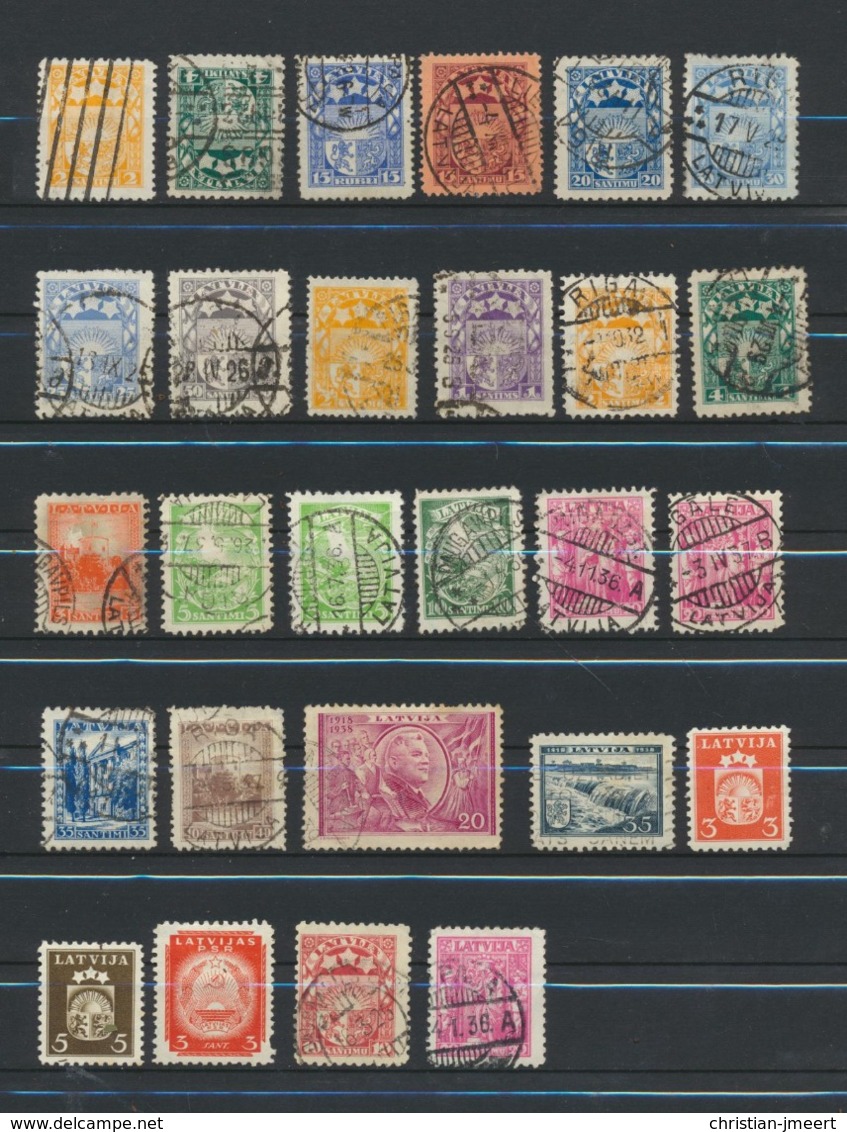 LATVIA  Lettonie  Lot De 27 Timbres Oblitérés - Lettonie