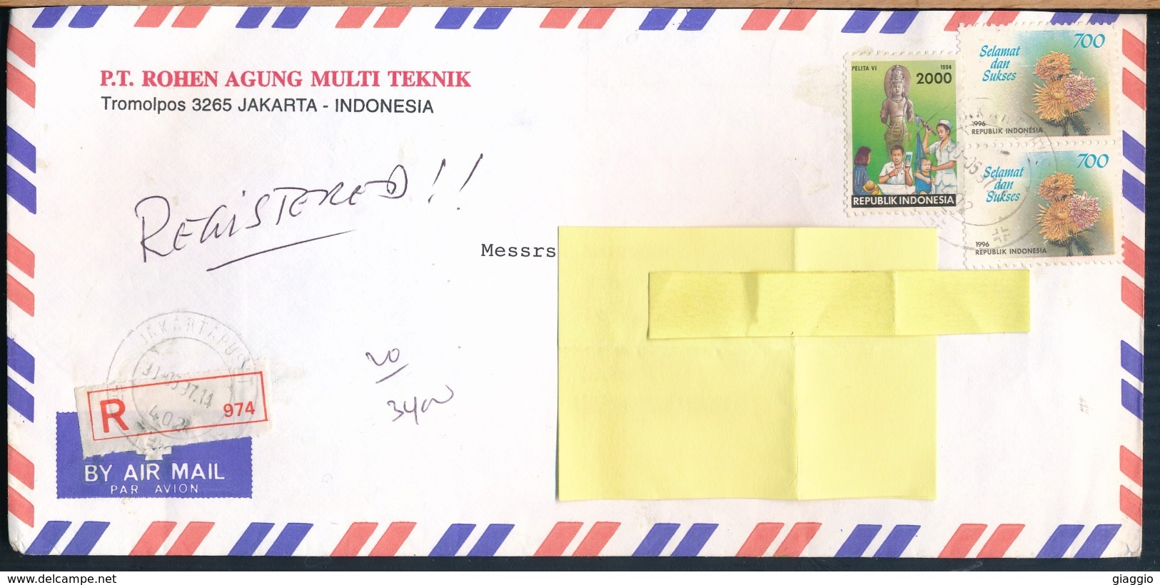 °°° POSTAL HISTORY INDONESIA - 1997 °°° - Indonesia