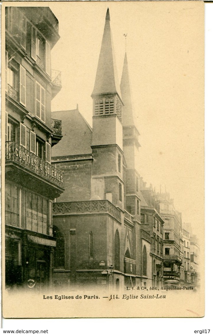 75001 PARIS - Les Eglises De Paris - N° 114 - Eglise Saint-Leu - Arrondissement: 01