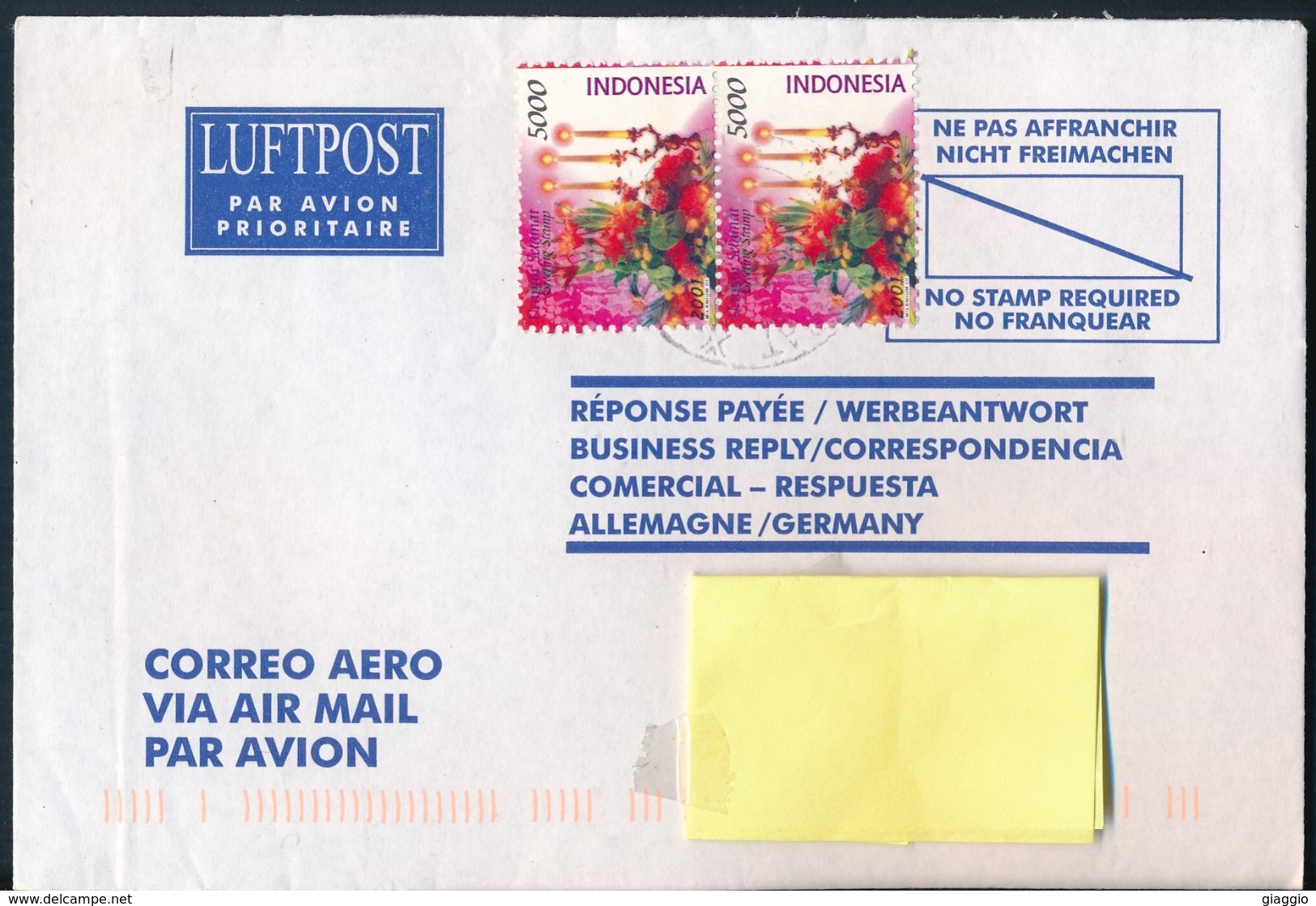 °°° POSTAL HISTORY INDONESIA - 2001 °°° - Indonésie