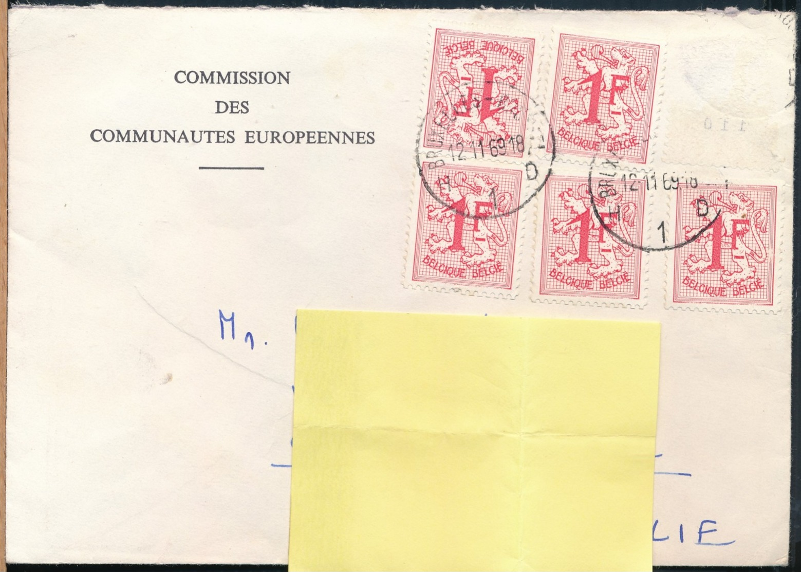 °°° POSTAL HISTORY BELGIUM - 1969 °°° - Storia Postale