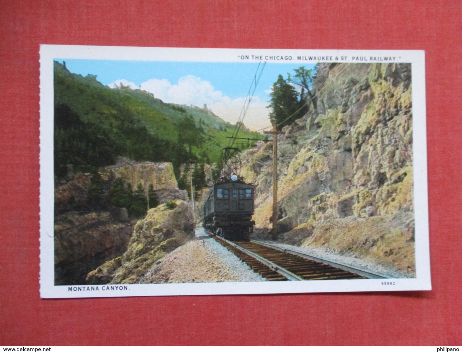 On The Chicago   Milwaukee & St Paul Railway  Montana Canyon   Ref 3671 - Eisenbahnen