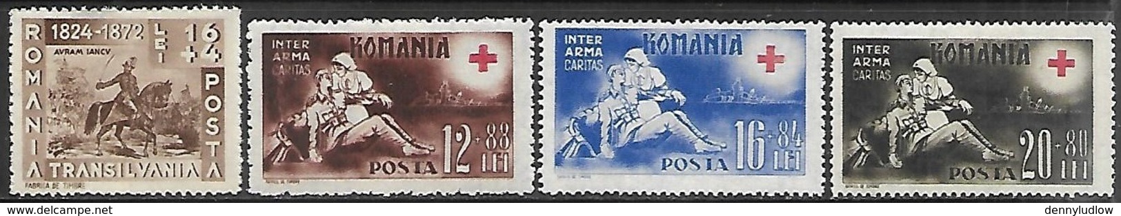 Romania   1943    Sc#B202-5 Sets  MH  2016 Scott Value $4 - Unused Stamps