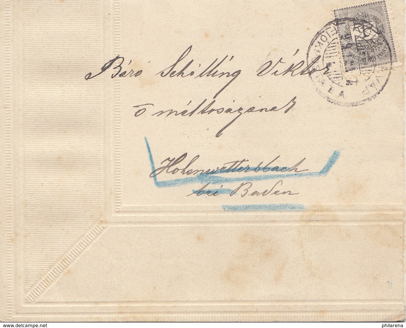 Ungarn: 1899: Trauerbrief Nach Hohenwetterbach - Other & Unclassified