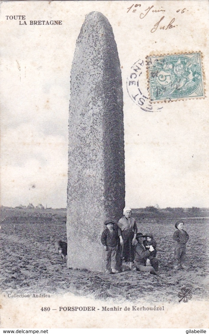 29 - Finistere -  PORSPODER - Menhir De Kerhouezel - Autres & Non Classés