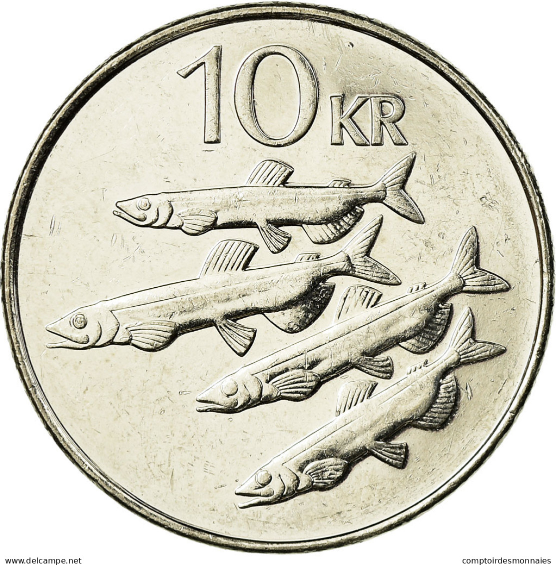 Monnaie, Iceland, 10 Kronur, 2008, TTB, Nickel Plated Steel, KM:29.1a - Islande