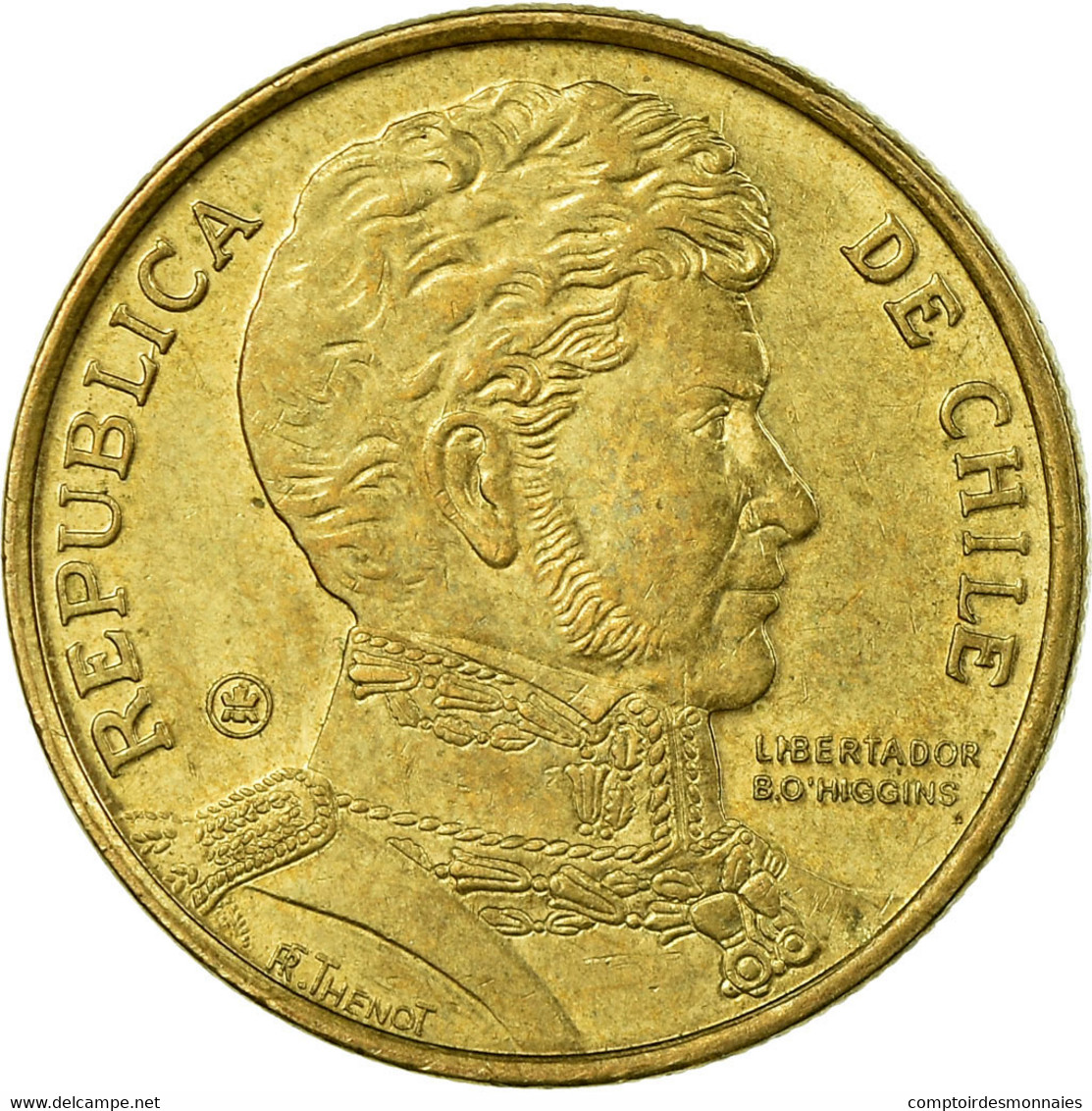 Monnaie, Chile, 10 Pesos, 2007, Santiago, TTB, Aluminum-Bronze, KM:228.2 - Chili