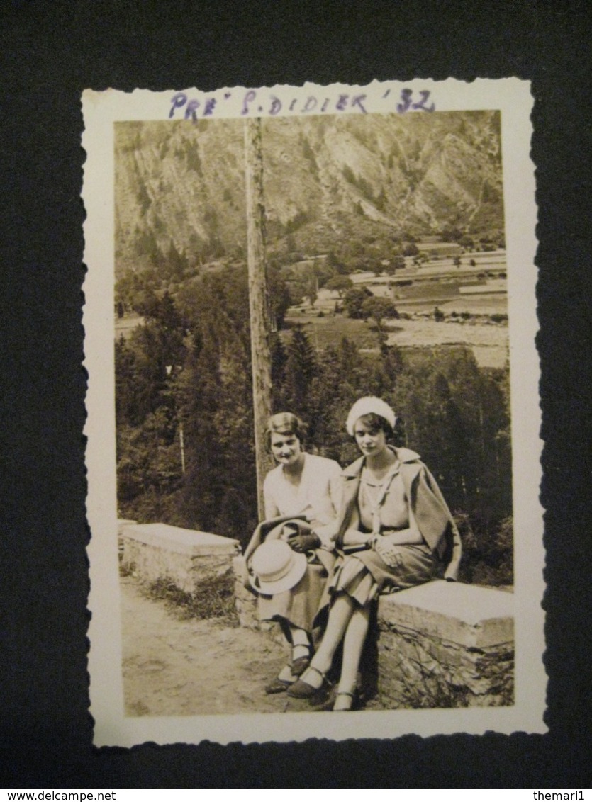 1932 COPPIA DONNE FEMMES A PRE SAINT DIDIER VALLE D'AOSTA - Luoghi