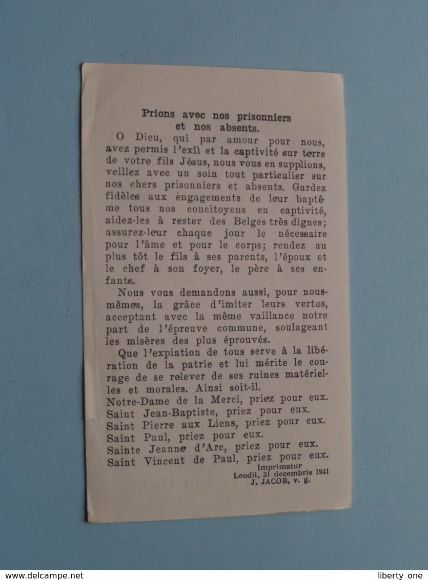 GEMBLOUX - Exposition Du PRISONNIER Du 7 Au 14 Mars 1943 > Prière ( Zie Foto's ) ! - Religion &  Esoterik