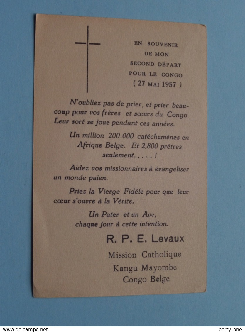R.P.E. Levaux Mission Catholique KANGU MAYOMBE Congo Belge / Notre Père > 1957 ( Zie Foto's ) ! - Religion & Esotérisme