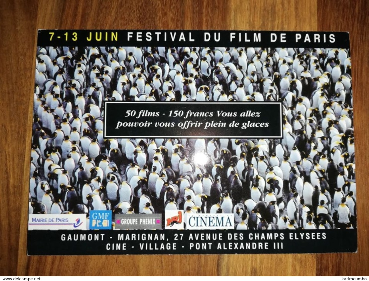 Carte Postale Festival De Paris Avec 3 Autographes Au Verso - Sonstige & Ohne Zuordnung