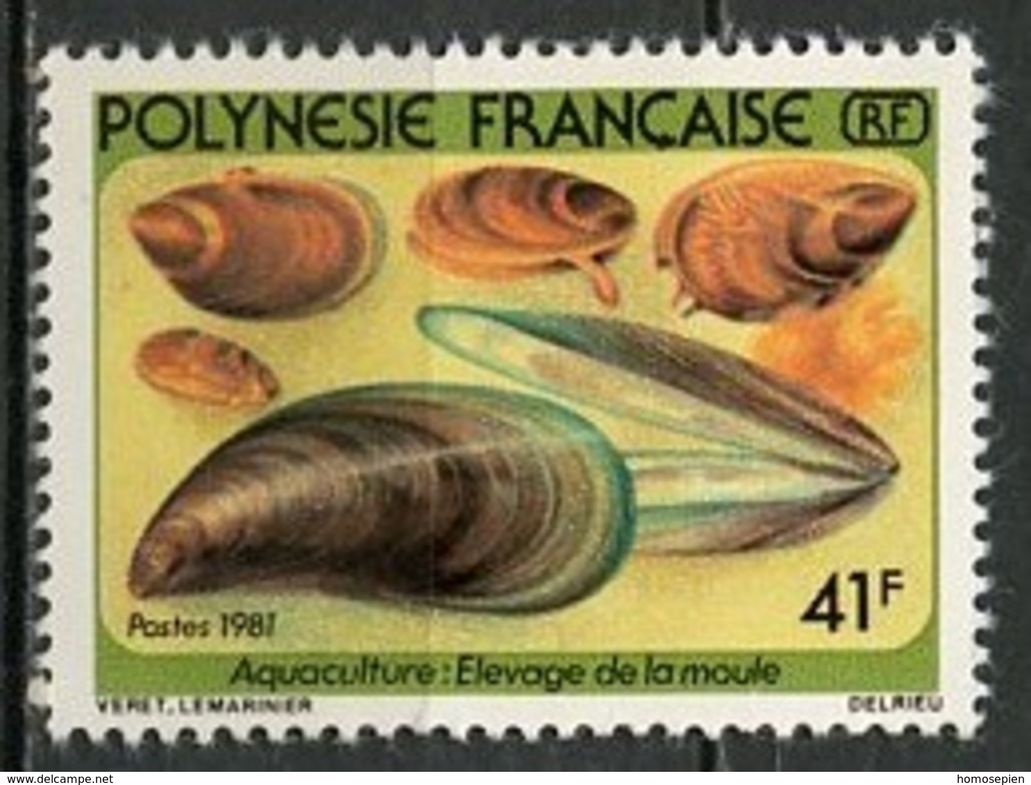 Polynésie Française - Polynesien - Polynesia 1981 Y&T N°164 - Michel N°329 *** - 41f Aquaculture - Neufs