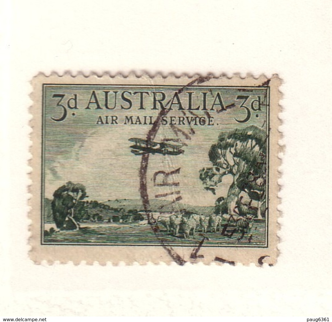 AUSTRALIE 1929 AVION  YVERT N°A2  OBLITERE - Used Stamps