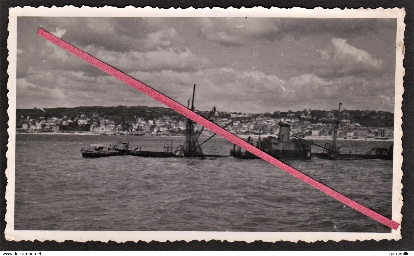 76 LE HAVRE -- Photo Originale _ Navire En Naufrage Devant Le Havre & Ste Adresse _ Guerre _ Bateau _ Ship _Militaire - Guerre, Militaire