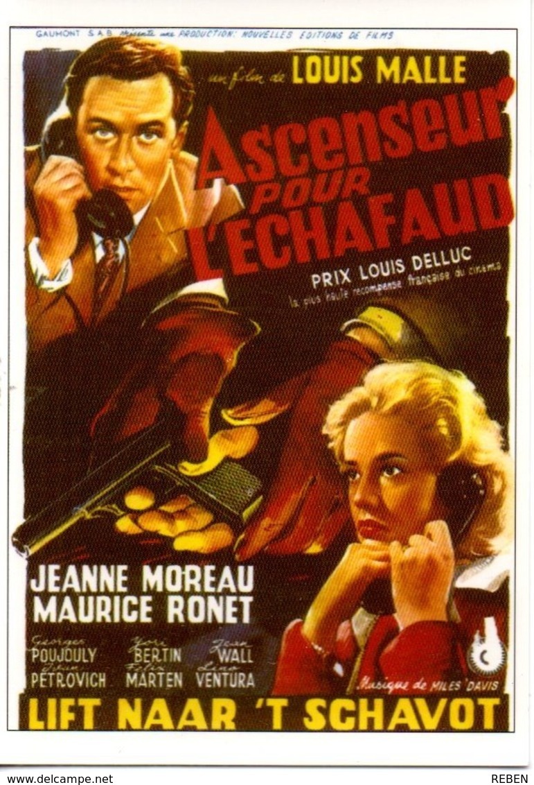 Réf. 338/ 1 CPM - Ascenseur Pour L'échafaud - Louis Malle, Jeanne Moreau, Maurice Ronet - Manifesti Su Carta