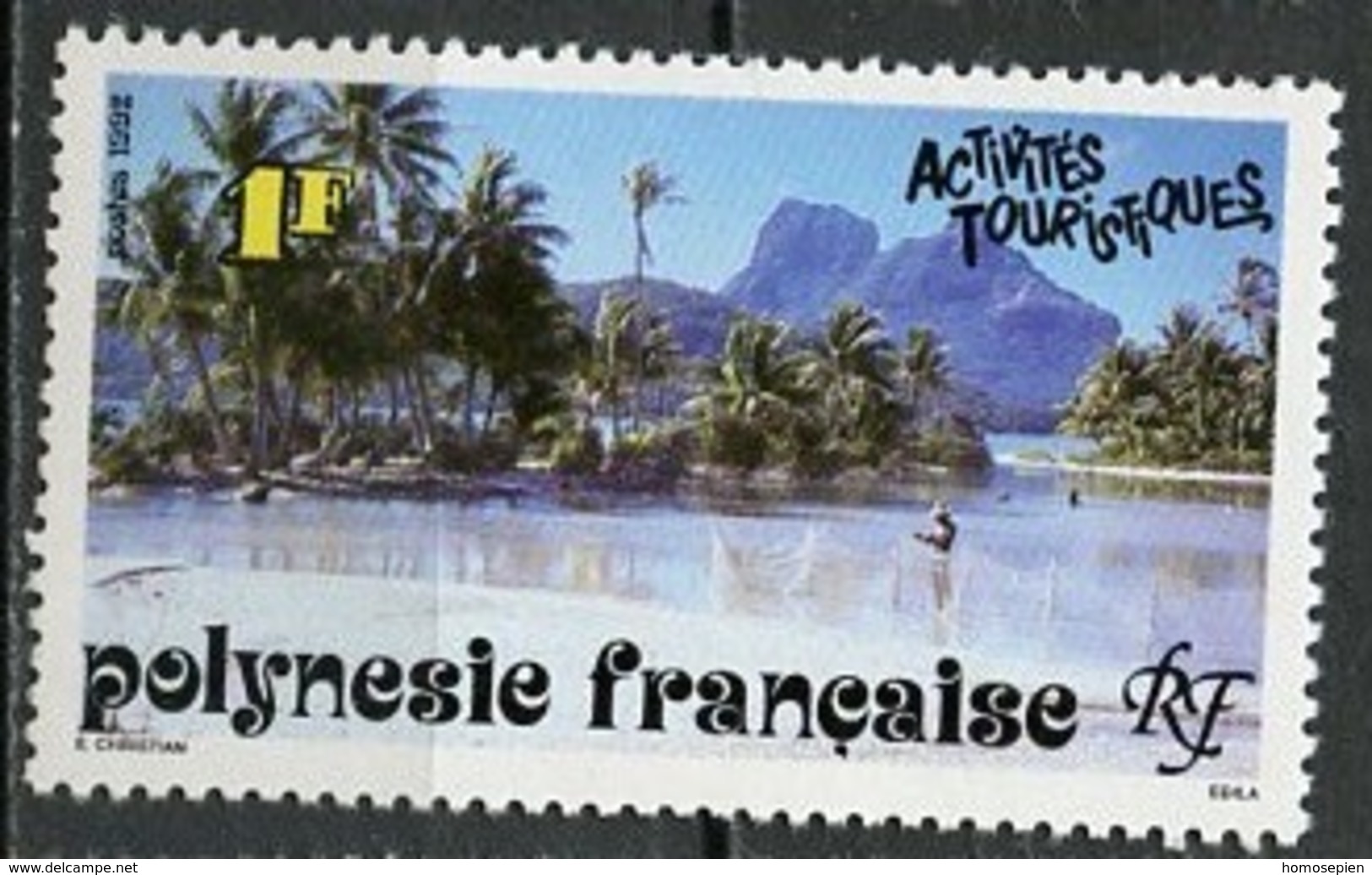 Polynésie Française - Polynesien - Polynesia 1992 Y&T N°399 - Michel N°595 *** - 1f Baignade Et Pêche - Neufs