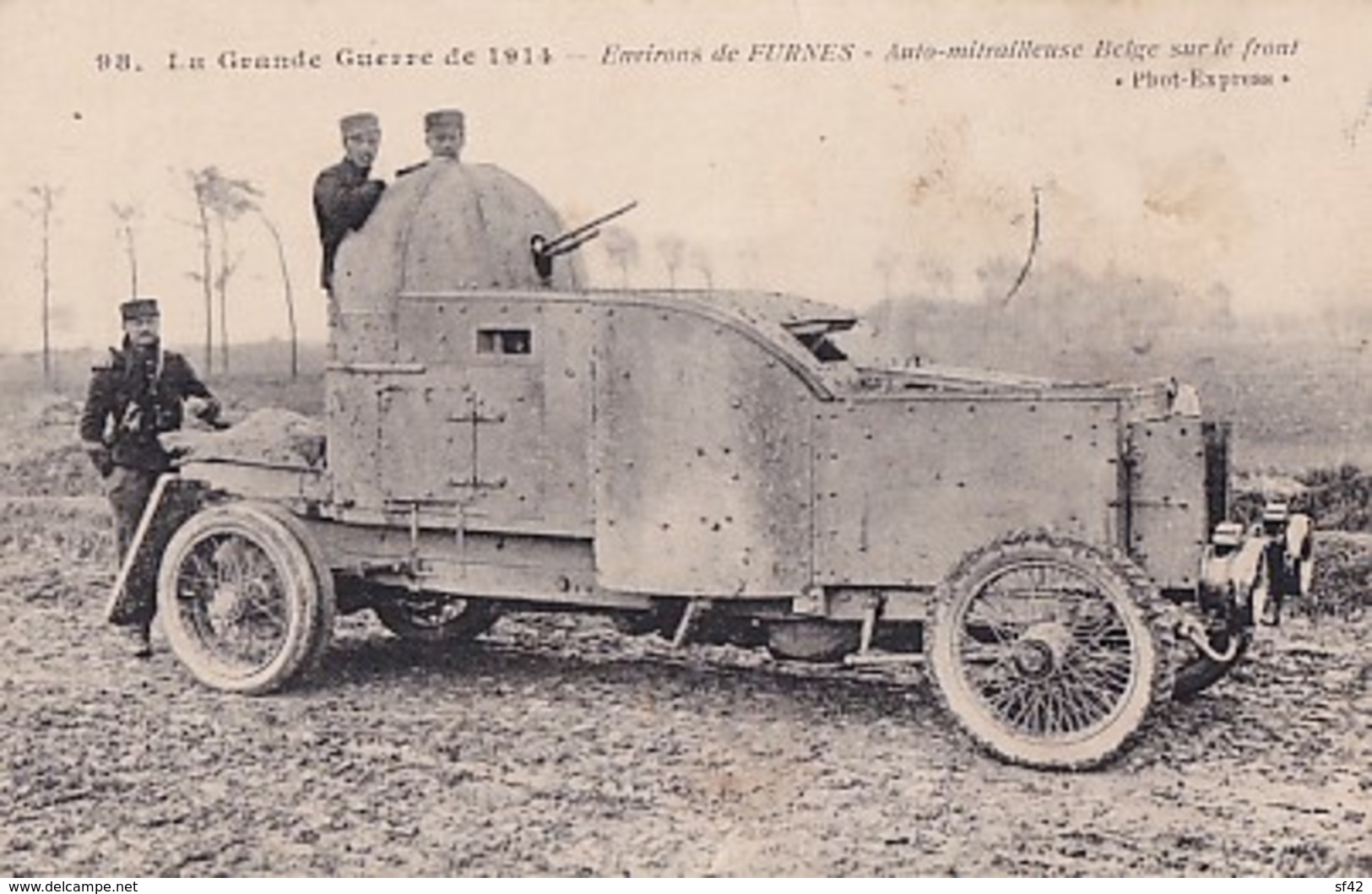 AUTO MITRAILLEUSE BELGE SUR LE FRONT - Ausrüstung