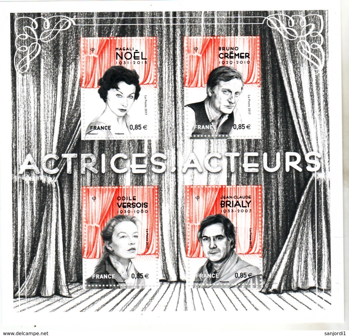 France 5174 5177 2017 Actrices Acteurs  F   Neuf TB ** MNH Sin Charnela Prix De La Poste 3.4 - Nuovi