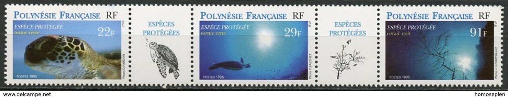 Polynésie Française - Polynesien - Polynesia 1995 Y&T N°485 à 487 - Michel N°683 à 685 *** - Faune Marine - Neufs