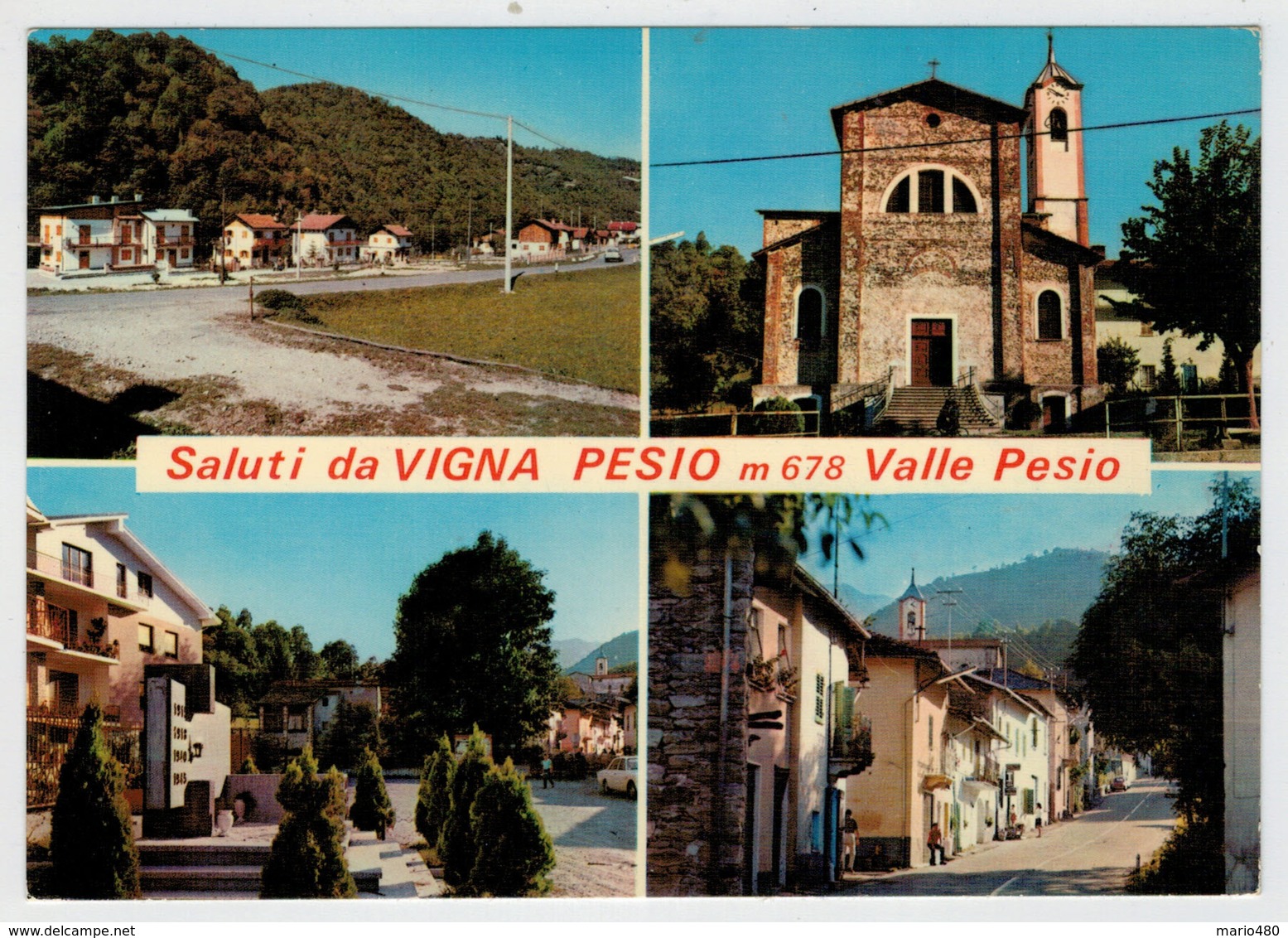 SALUTI  DA  VIGNA  PESIO    VALLE  PESIO (CN)      (VIAGGIATA) - Altri & Non Classificati