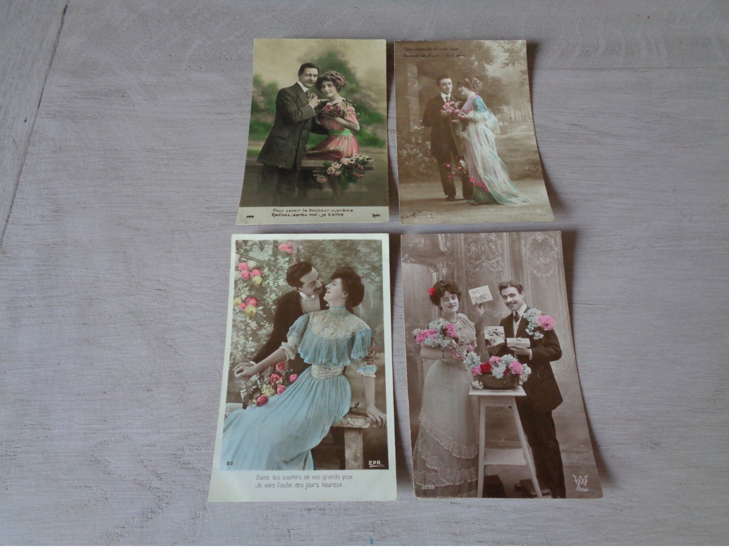 Beau Lot De 60 Cartes Postales De Fantaisie  Couples  Couple    Mooi Lot Van 60 Postkaarten Fantasie  Koppel - 60 Scans - 5 - 99 Cartes