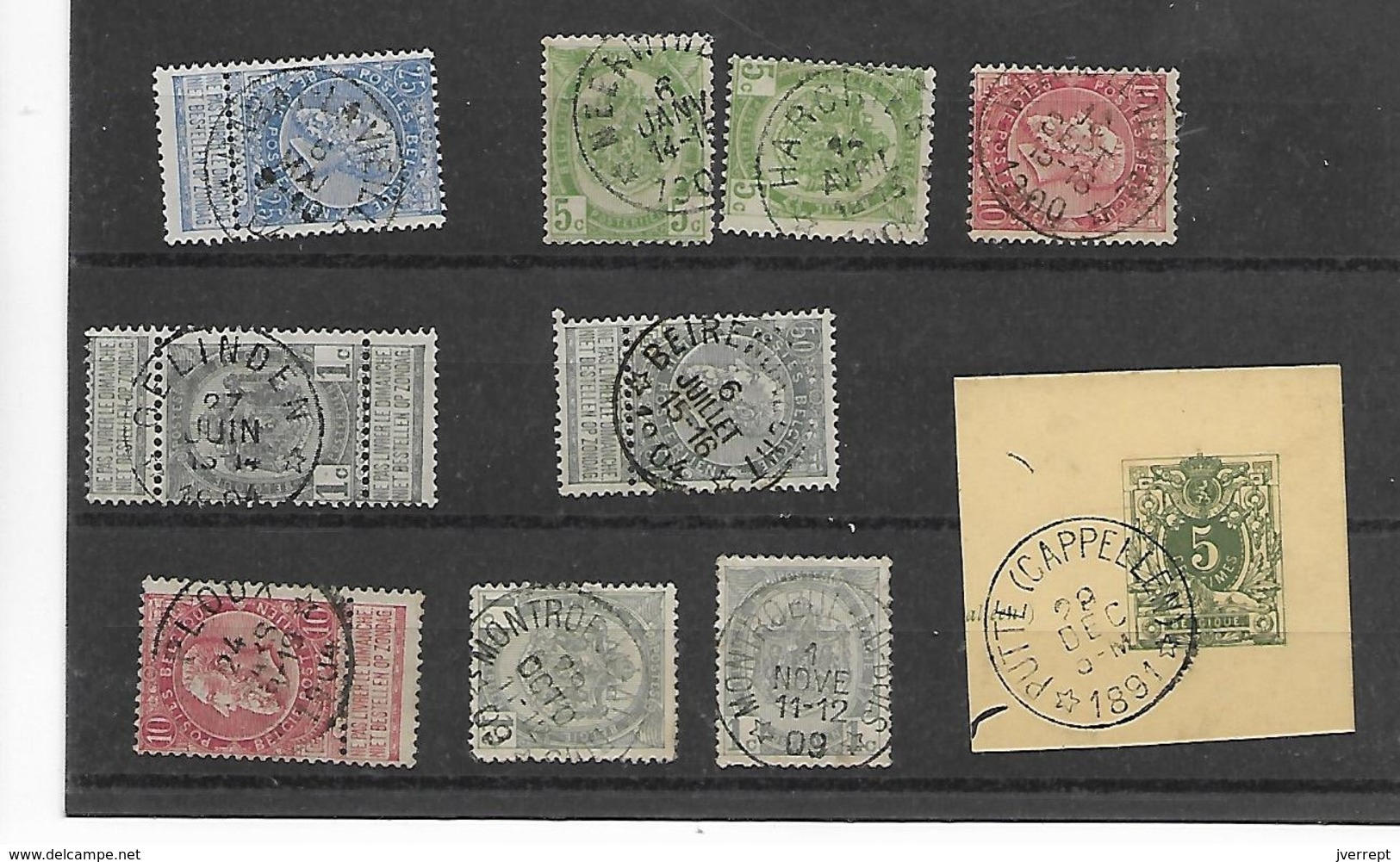 België Sterstempels En Andere - Postmarks With Stars